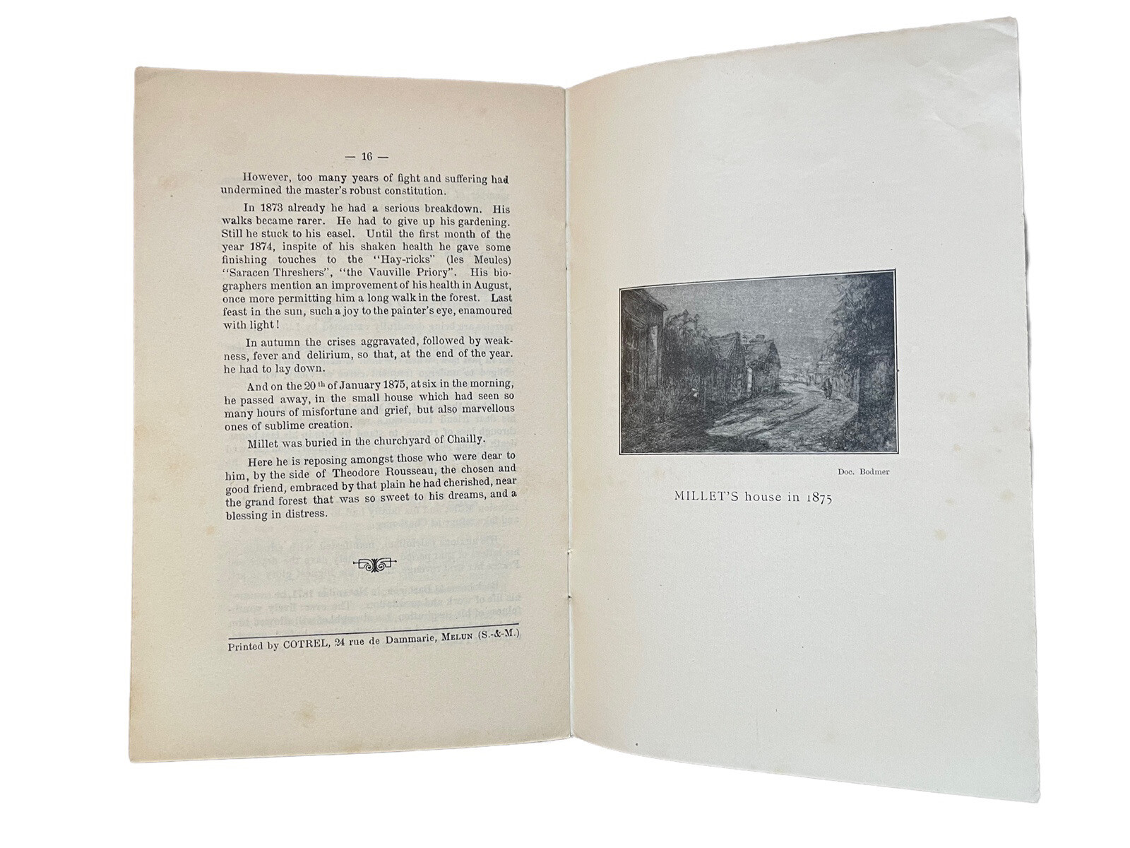 J. -F. MILLET AT BARBIZON by Louis Latourrette 1923 Booklet Book 16 Pages