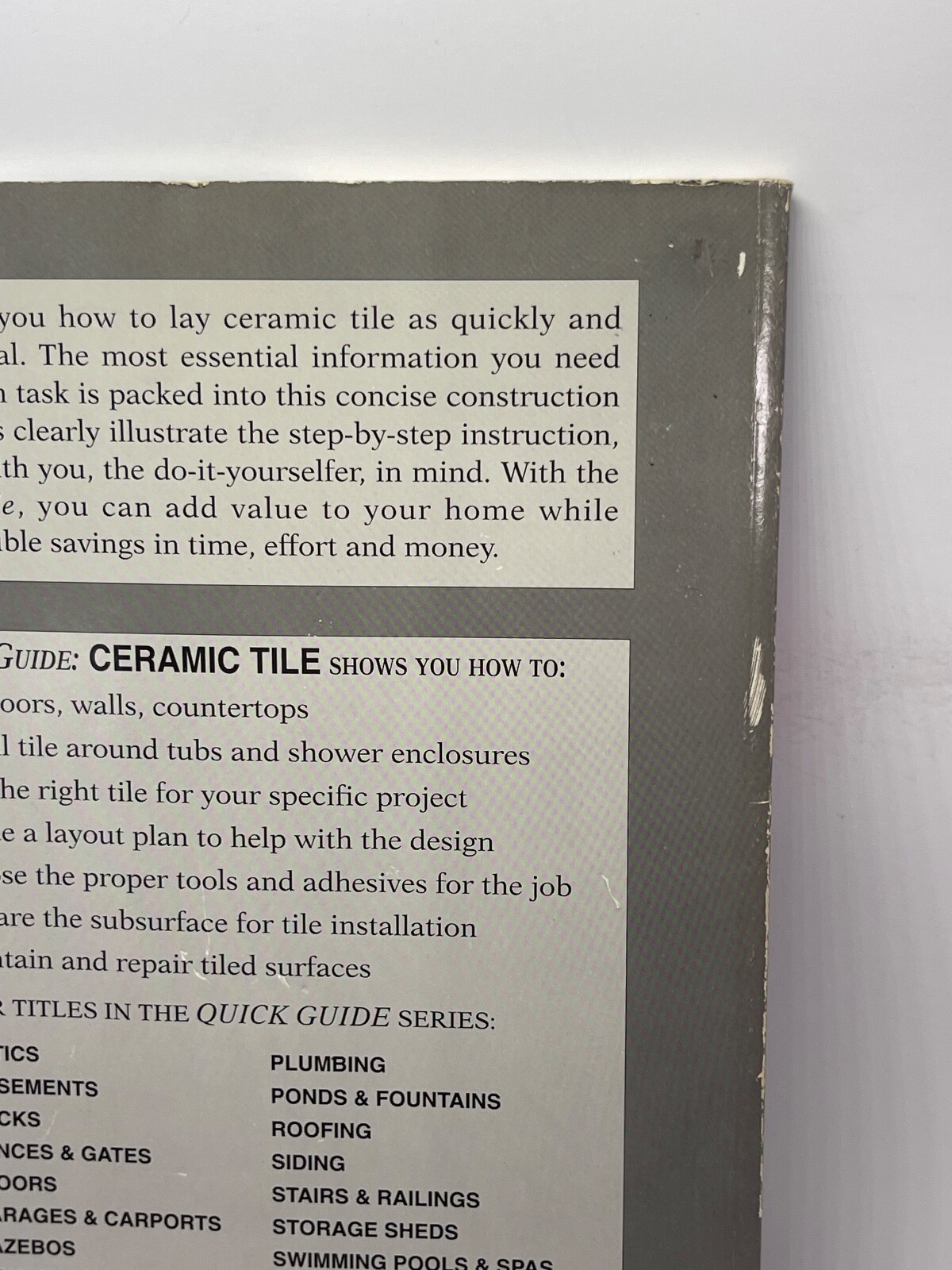 Ceramic Tile: Step-By-Step Remodeling Methods (Quick Guide) – Paperback