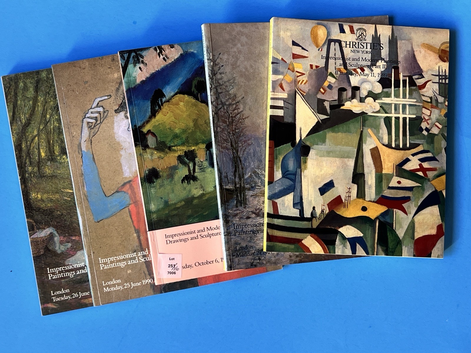 Lot of 5 Christie’s Auction Catalogs – Impressionist & Modern Art – 1988-90 