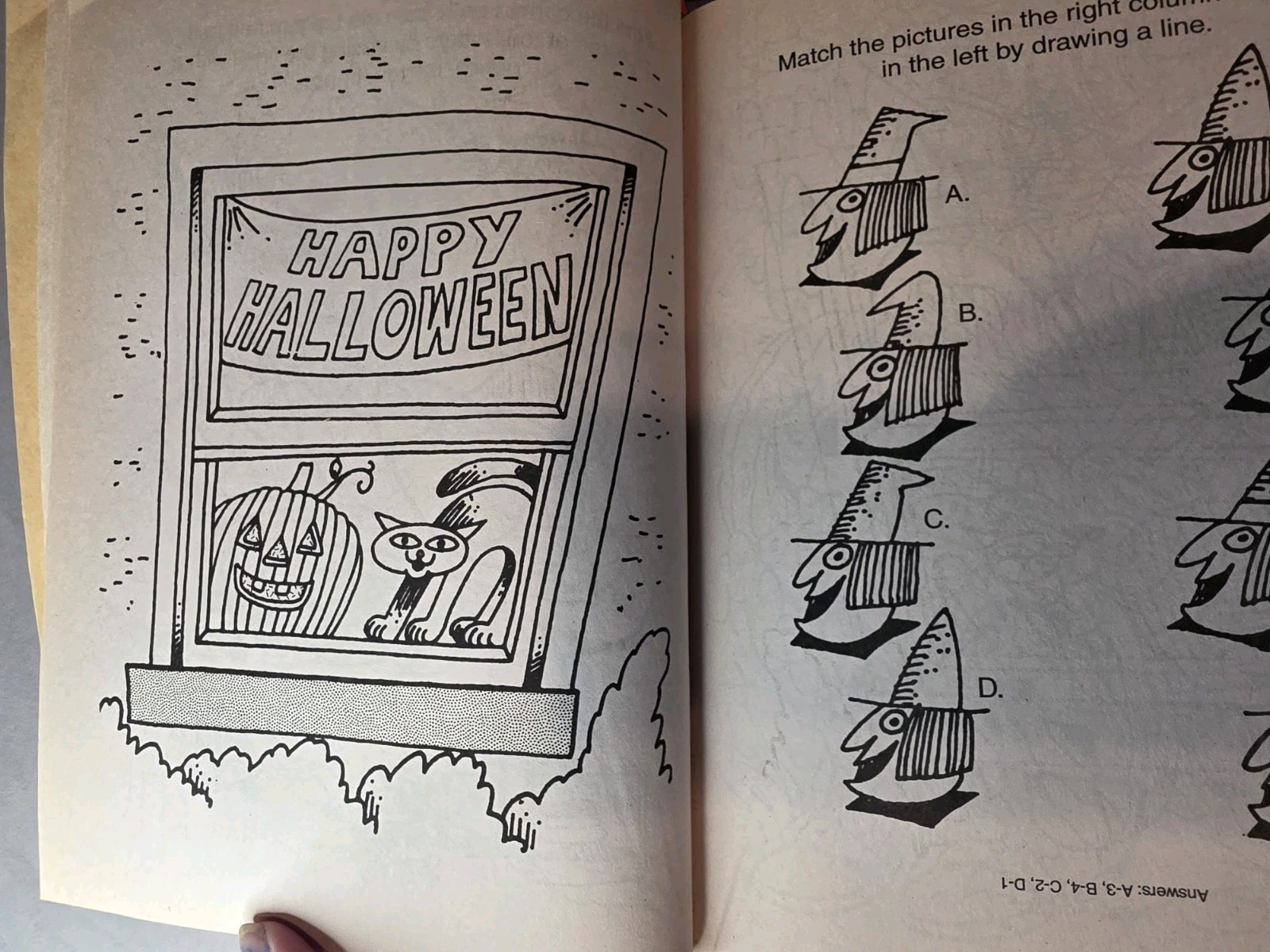 Vintage 1996 Landoll Halloween Coloring Book UNUSED & Mask On Back Activity Kids