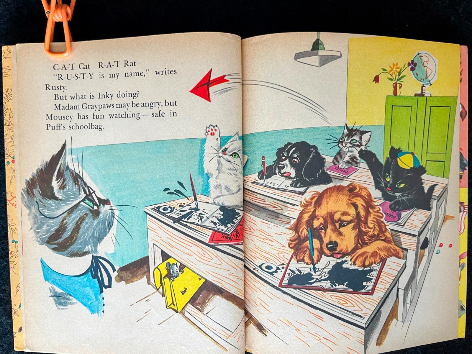 RUSTY GOES TO SCHOOL ~ 1st “A” ed. Little Golden Book #479 ~ Pierre Probst, VG