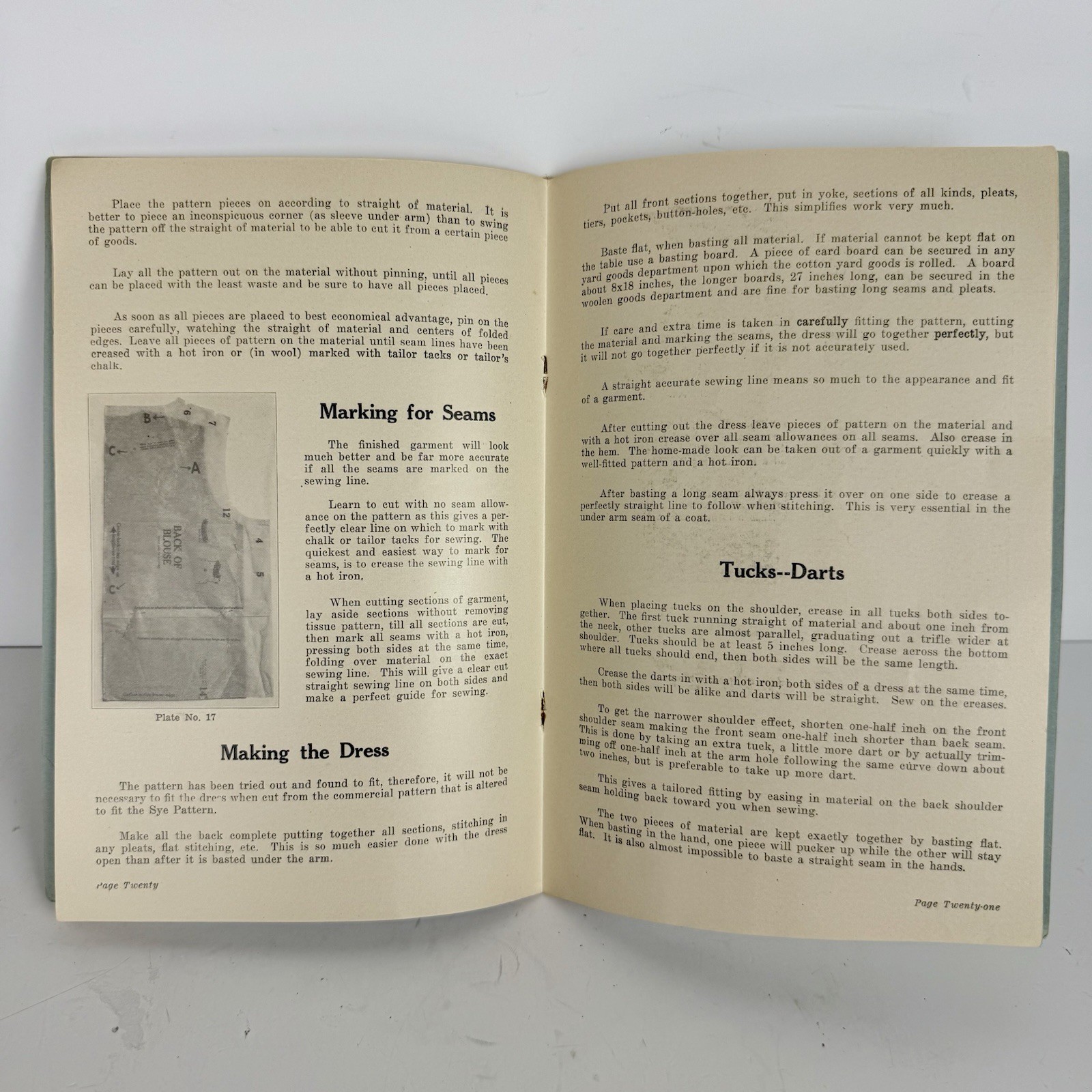 1929 Sye Foundation Pattern Instructions Booklet – Sewing Dressmaking Vintage