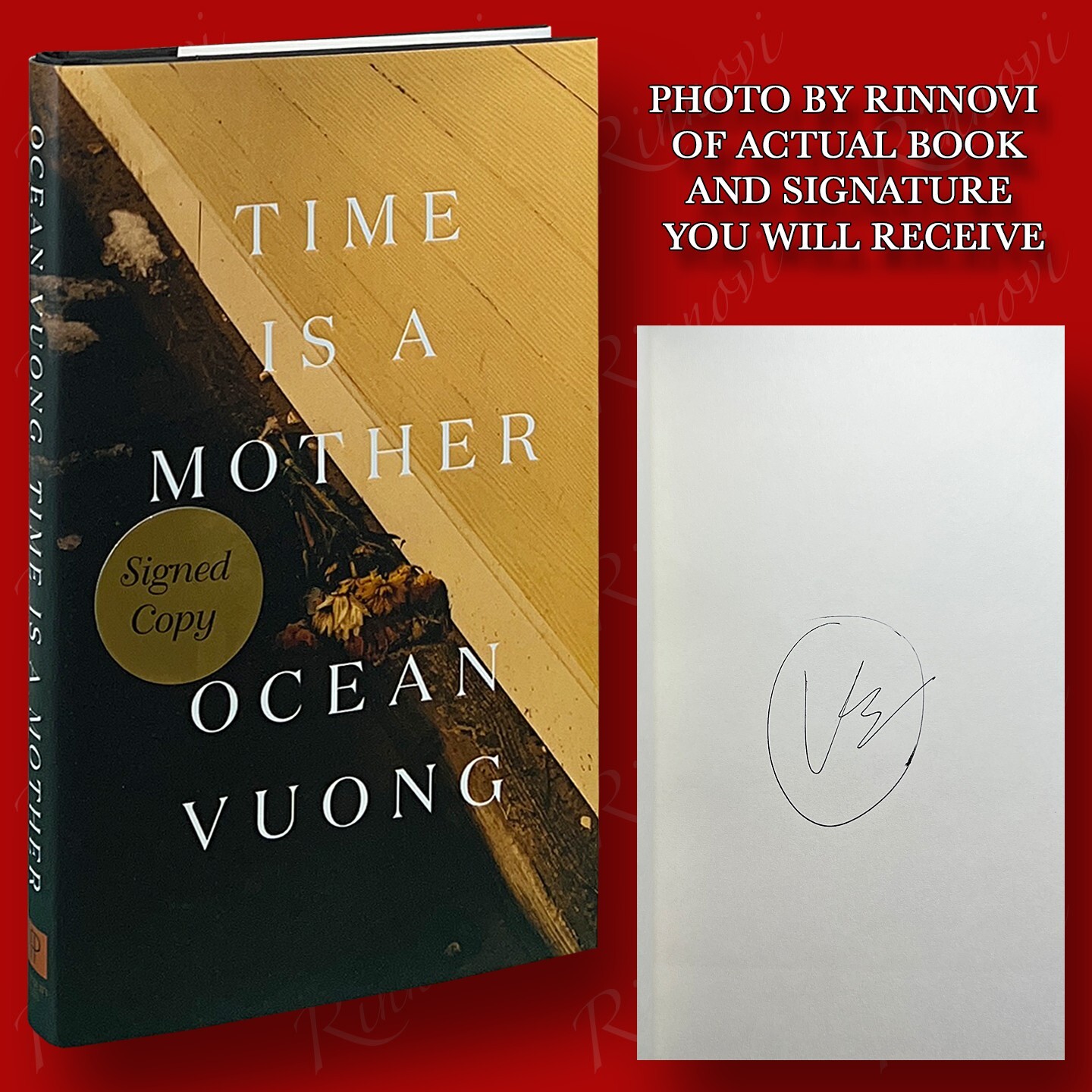 Time Is A Mother SIGNED Ocean Vuong (2022,HC1st/1st) BRAND NEW