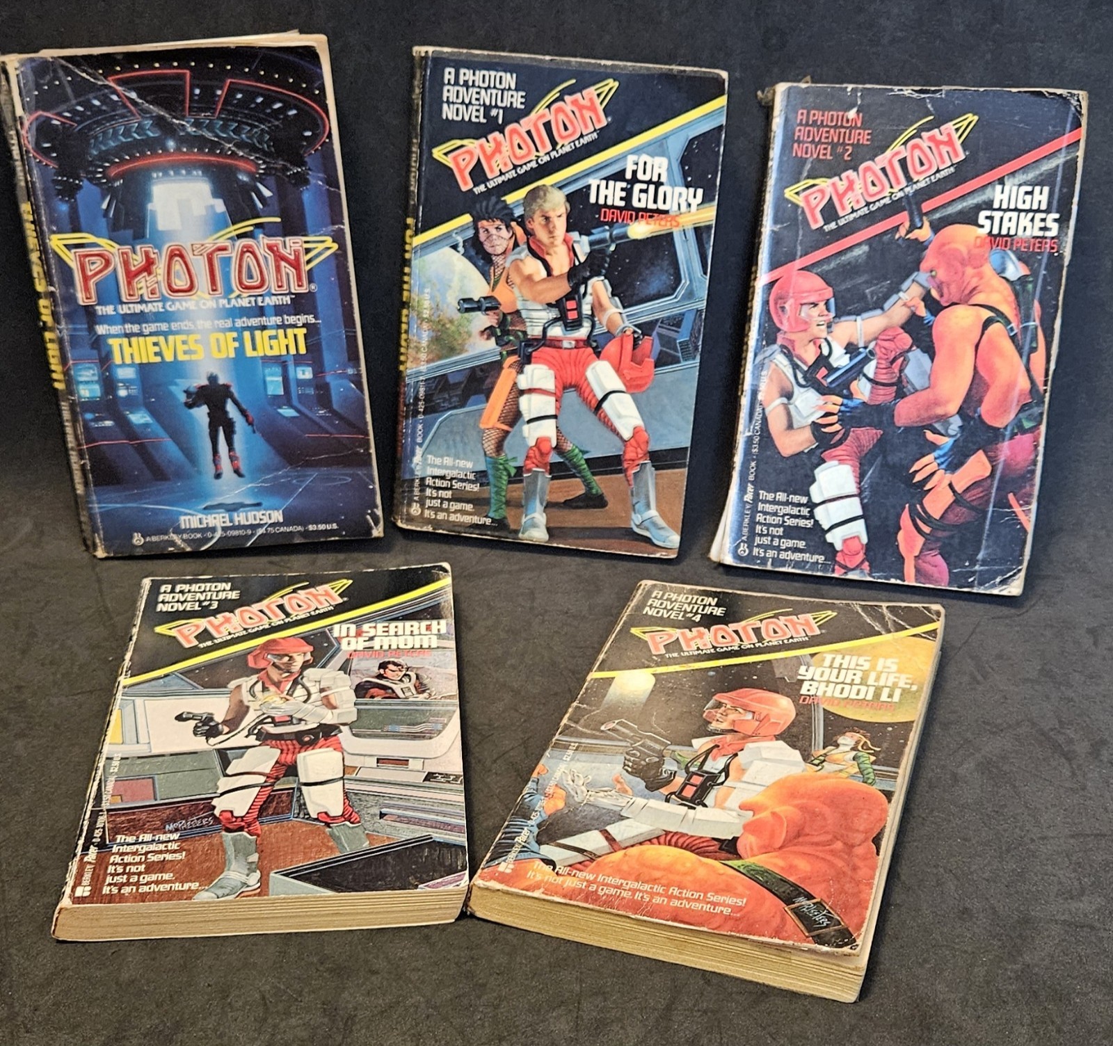 Photon Adventure Novels 1-4 By David Peters and Michale Hudson PB Retro 80s