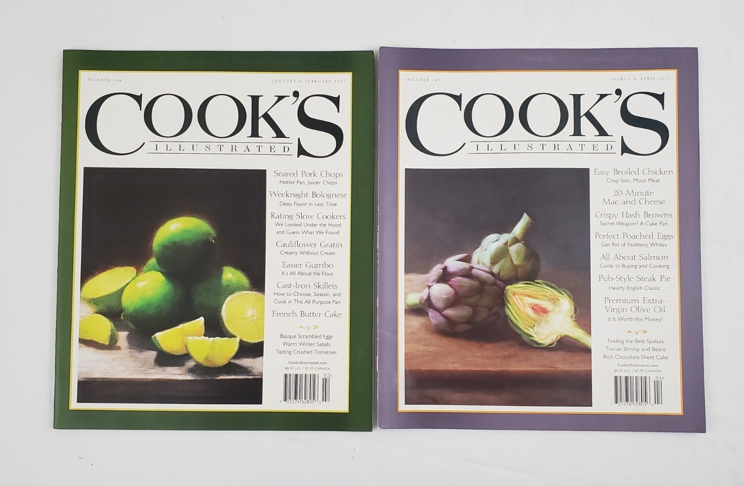 Cooks Illustrated Magazines Complete 2017 Bimonthly Issues (6) , Food Culinary
