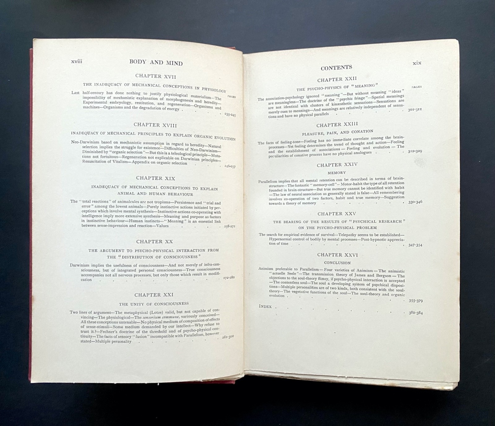 1911 – BODY & MIND – McDougall – 1ST EDITION – Animism – Psychology – Philosophy