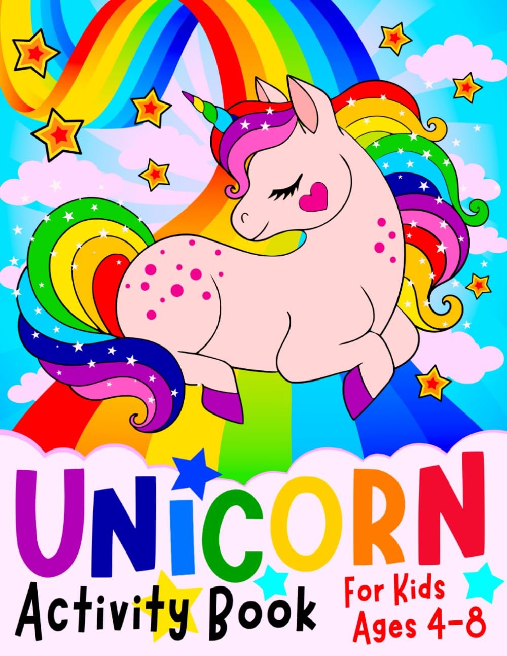 Unicorn Activity Book for Kids ages 4-8 (Silly Bear Coloring Books) – paperb…