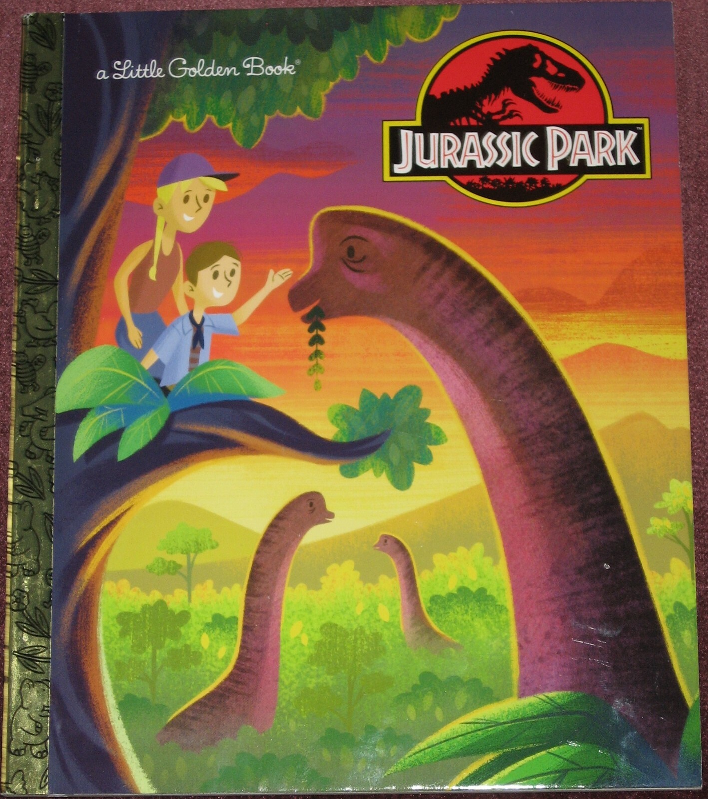 JURASSIC PARK New Hardcover Little Golden Book Dinosaur Movie Story