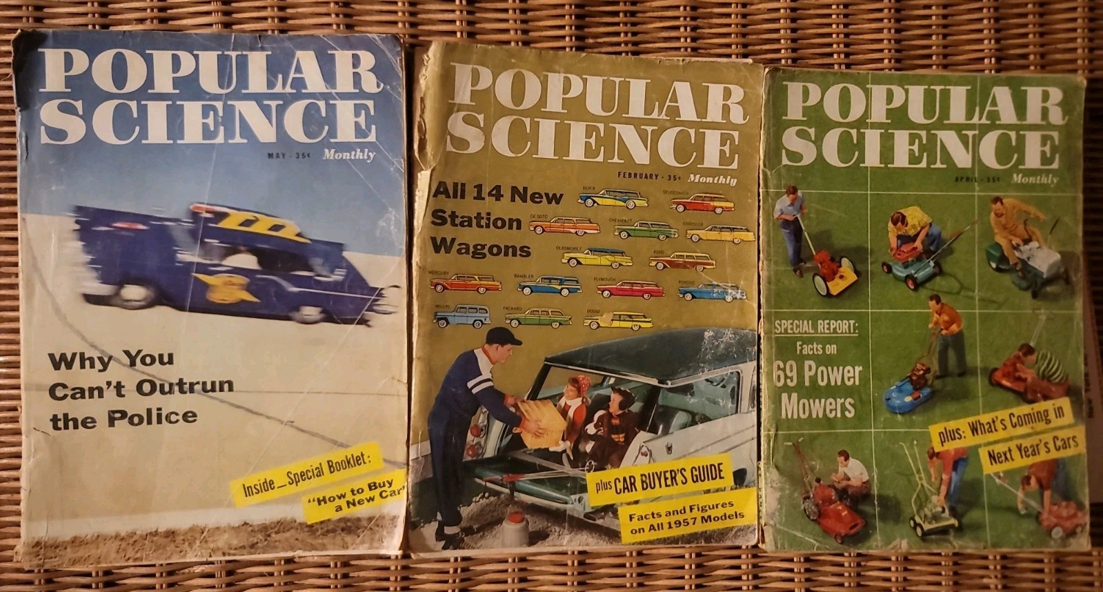 Popular Science Magazine February, April, & May 1957 Volume 170 Issues 2,4, & 5