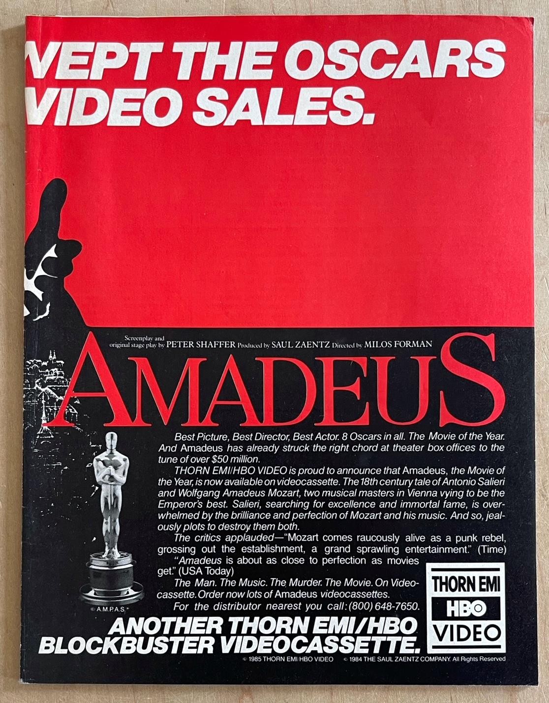 HOME VIEWER BUSINESS EXTRA August 1985 VHS Trade Magazine SOV Horror Adverts