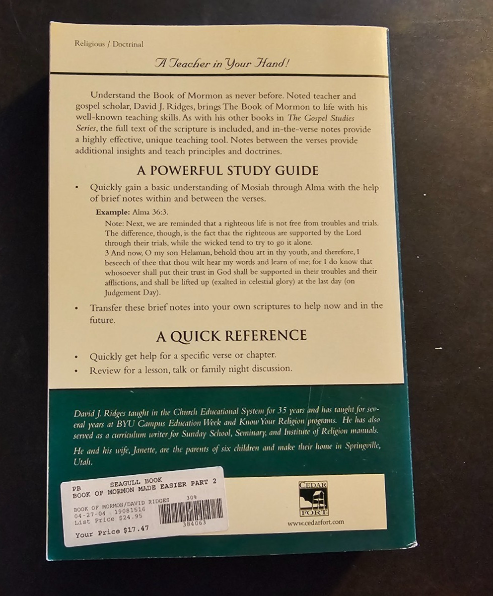 David J. Ridges, Lot 6 Doctrine & Covenants + Book of Mormon Sets Made Easier
