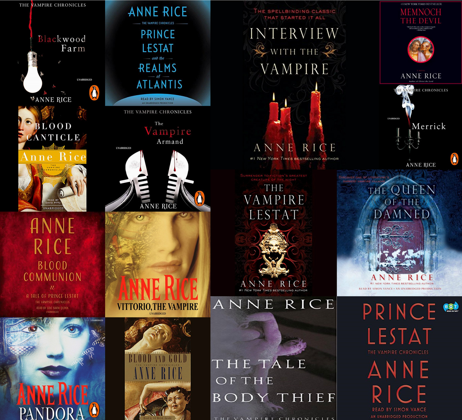 Anne Rice’s Vampire Chronicles/New Tales Audiobook Series (on USB or DVD)