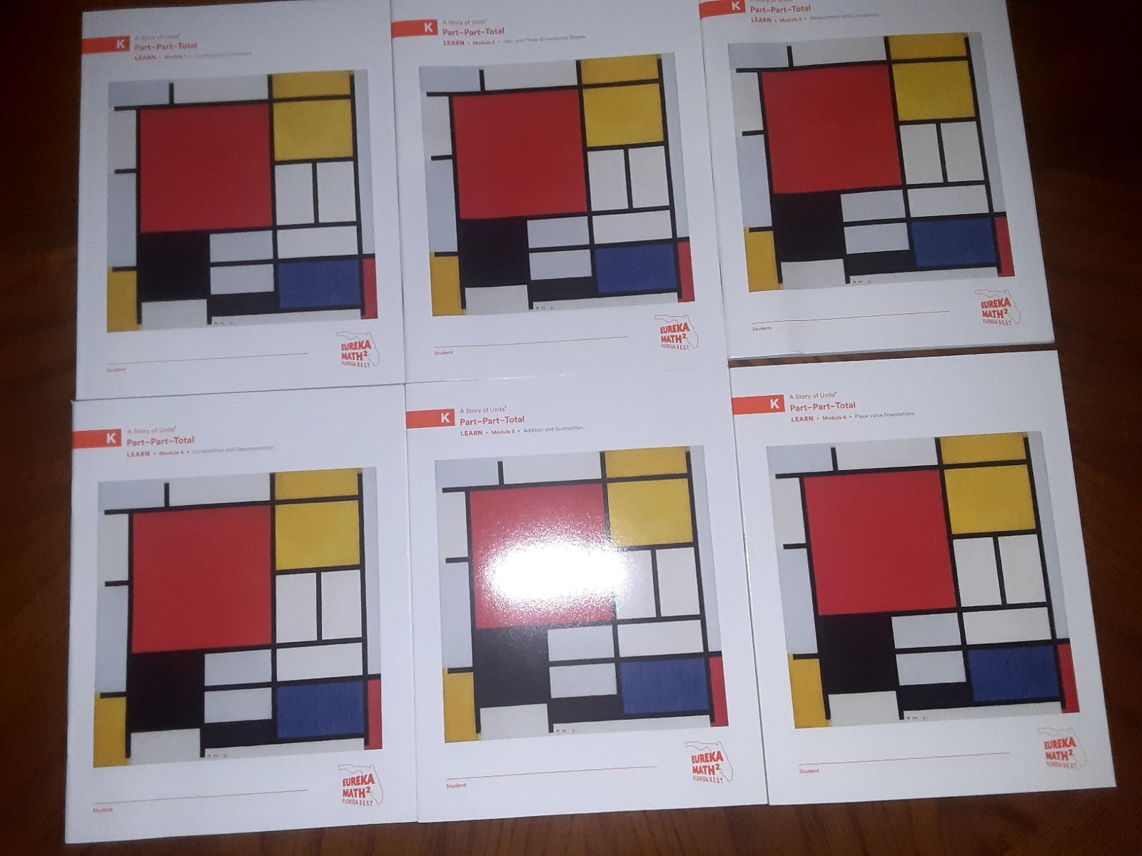 Eureka Math Squared Grade K Student Learn Module 1-6 Great Minds Florida Edition