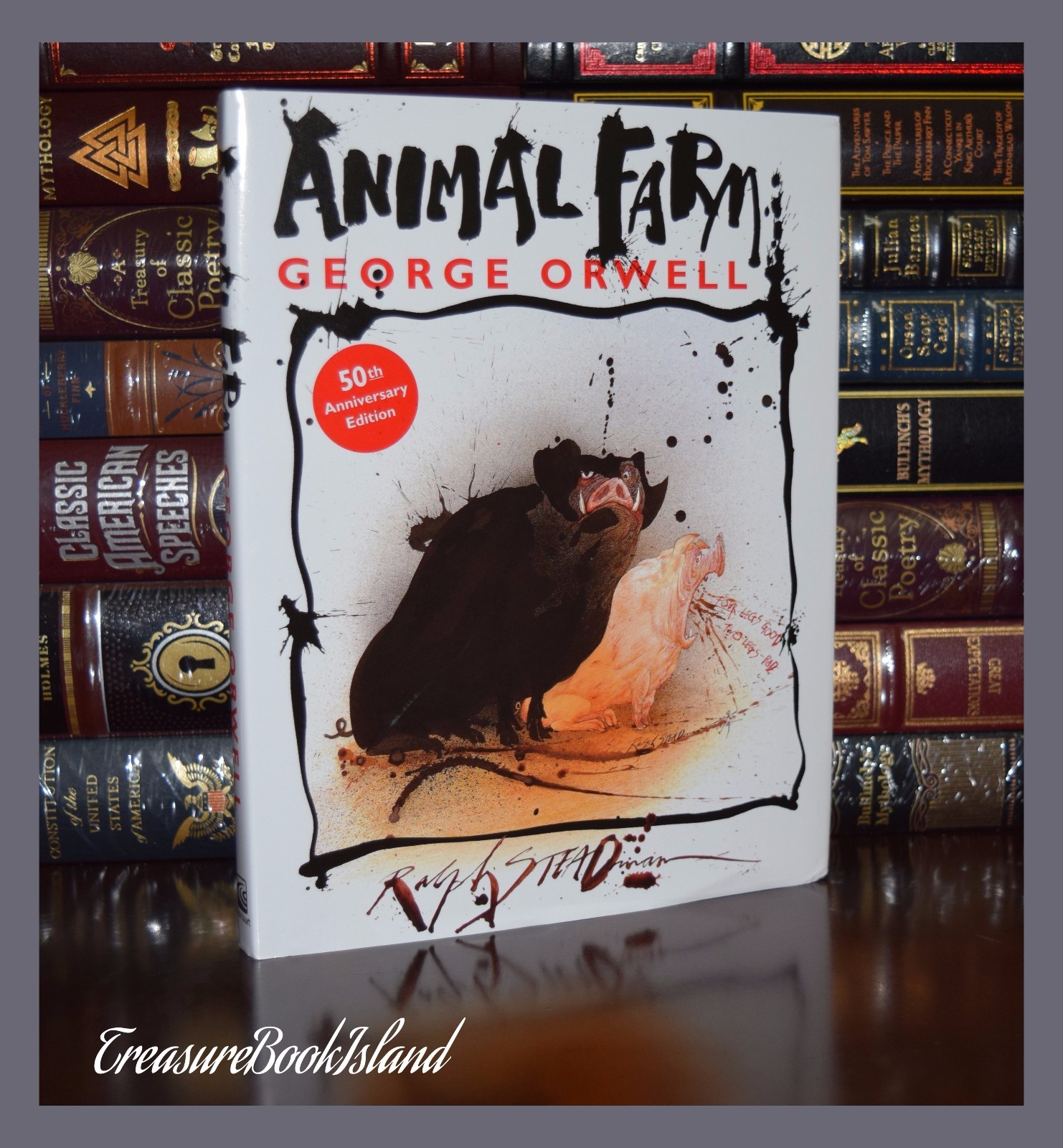 Animal Farm by George Orwell 50th Anniversary Illustrated New Hardcover Gift