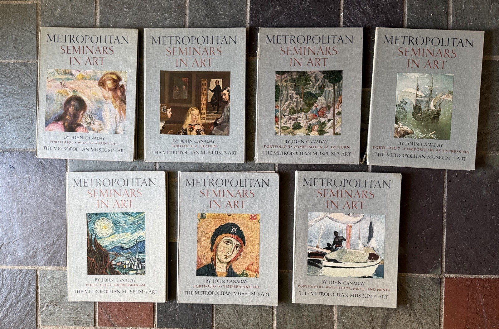 1958 “Metropolitan Seminars in Art” – Lot Of 7 Portfolios 1, 2, 3, 5, 7, 9, 11
