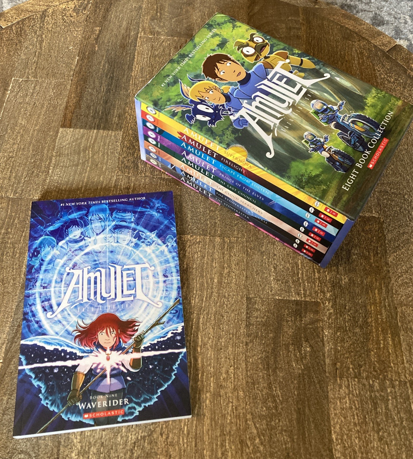 AMULET BOX SET PLUS ONE – 9 SOFT COVER BOOKS – LOT