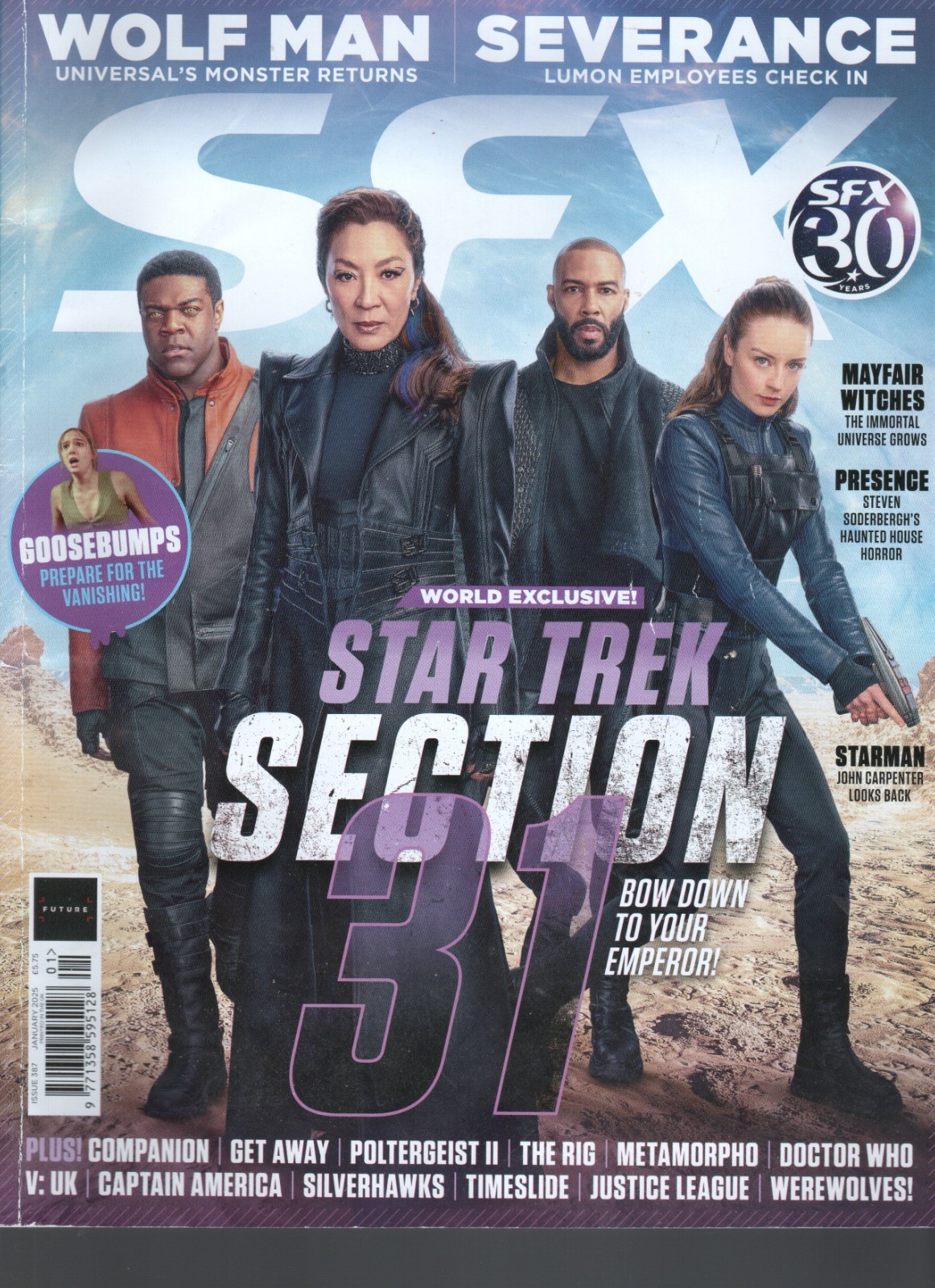SFX Magazine – January 2025 Issue 387 – Star Trek: Section 31 & Horror Special