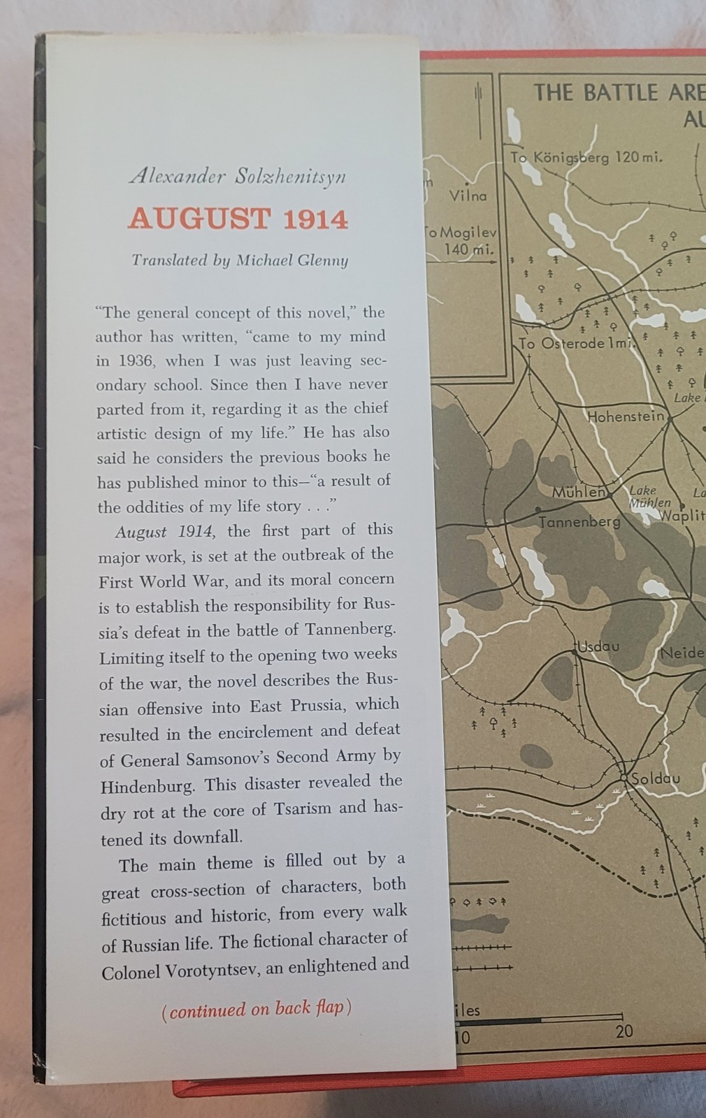 AUGUST 1914 Alexander Solzhenitsyn 1972 Ed. Hardcover Dust Jacket FARRAR STRAUS