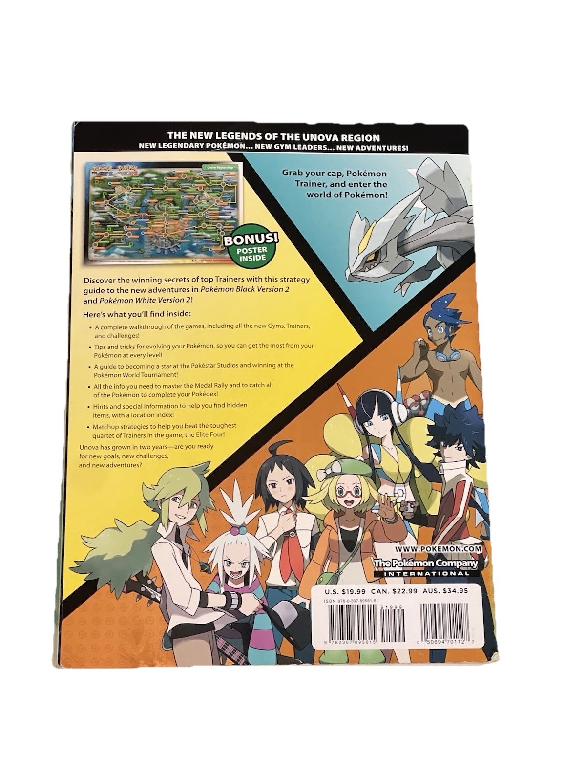 Pokemon Black & White Version 2 Official Strategy Guide Unova Vol 1 Nintendo DS