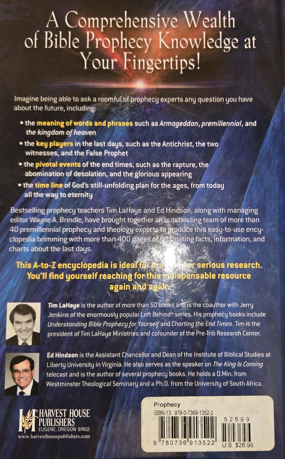Popular Encyclopedia Of Prophecy By Lahaye And Hindson HC 2004