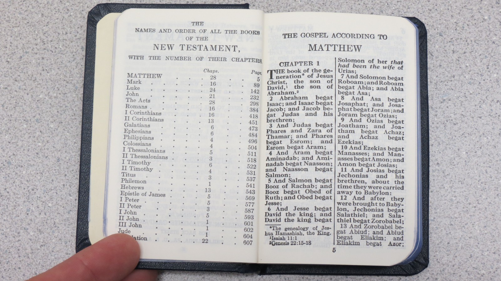 New Testament – Old Testament Prophecy Edition – hardcover – Very nice