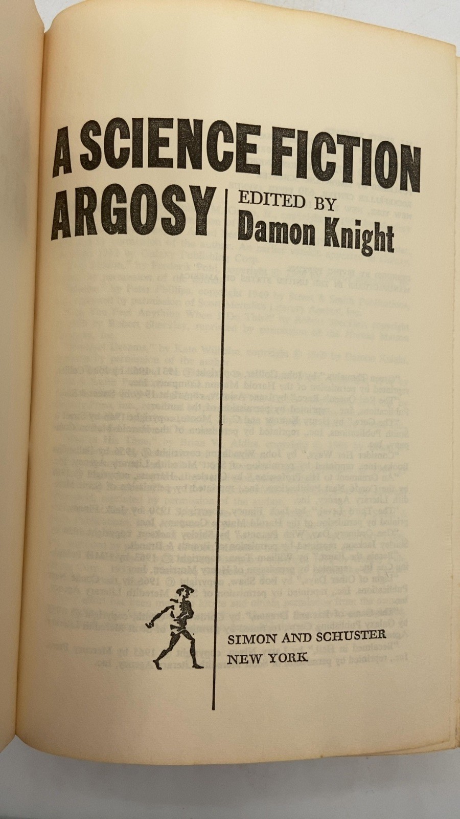 A Science Fiction Argosy Damon Knight Hardcover 1972