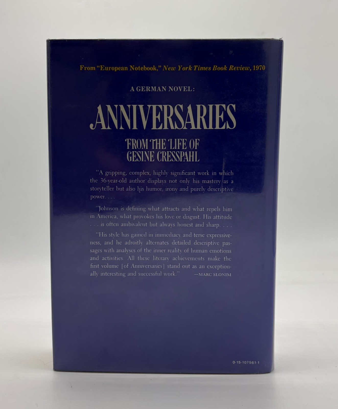 Anniversaries by Uwe Johnson (2 vol. set)