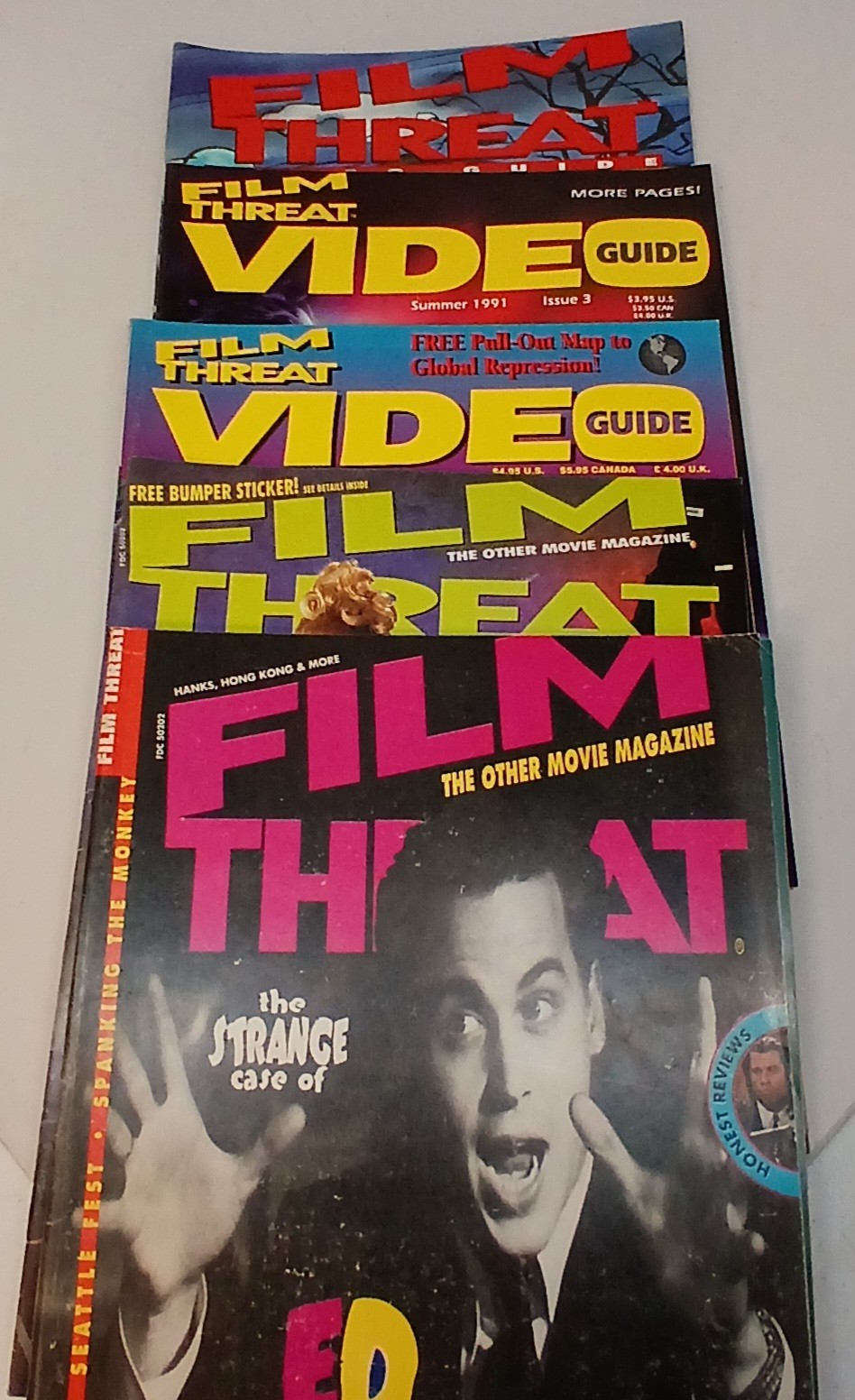 Film Threat Video Guide /FILM THREAT Magazine Lot 5 issues ED WOOD Banned Films