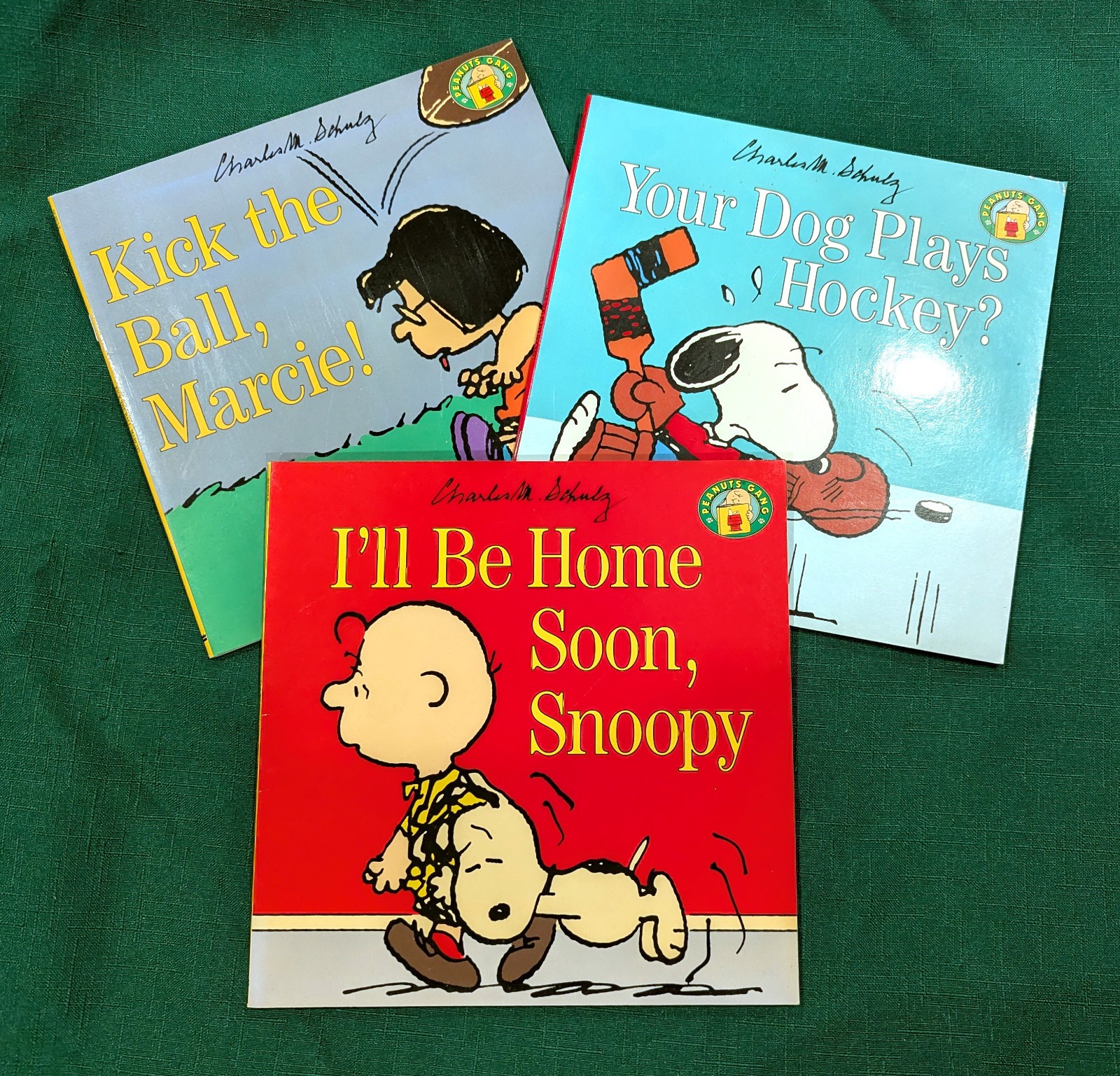 Lot of 3 Snoopy Peanuts Gang Softcover books; Charles M Schulz (c.1996)