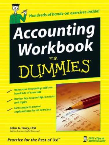 Accounting Workbook For Dummies – Paperback By Tracy, John A. – GOOD