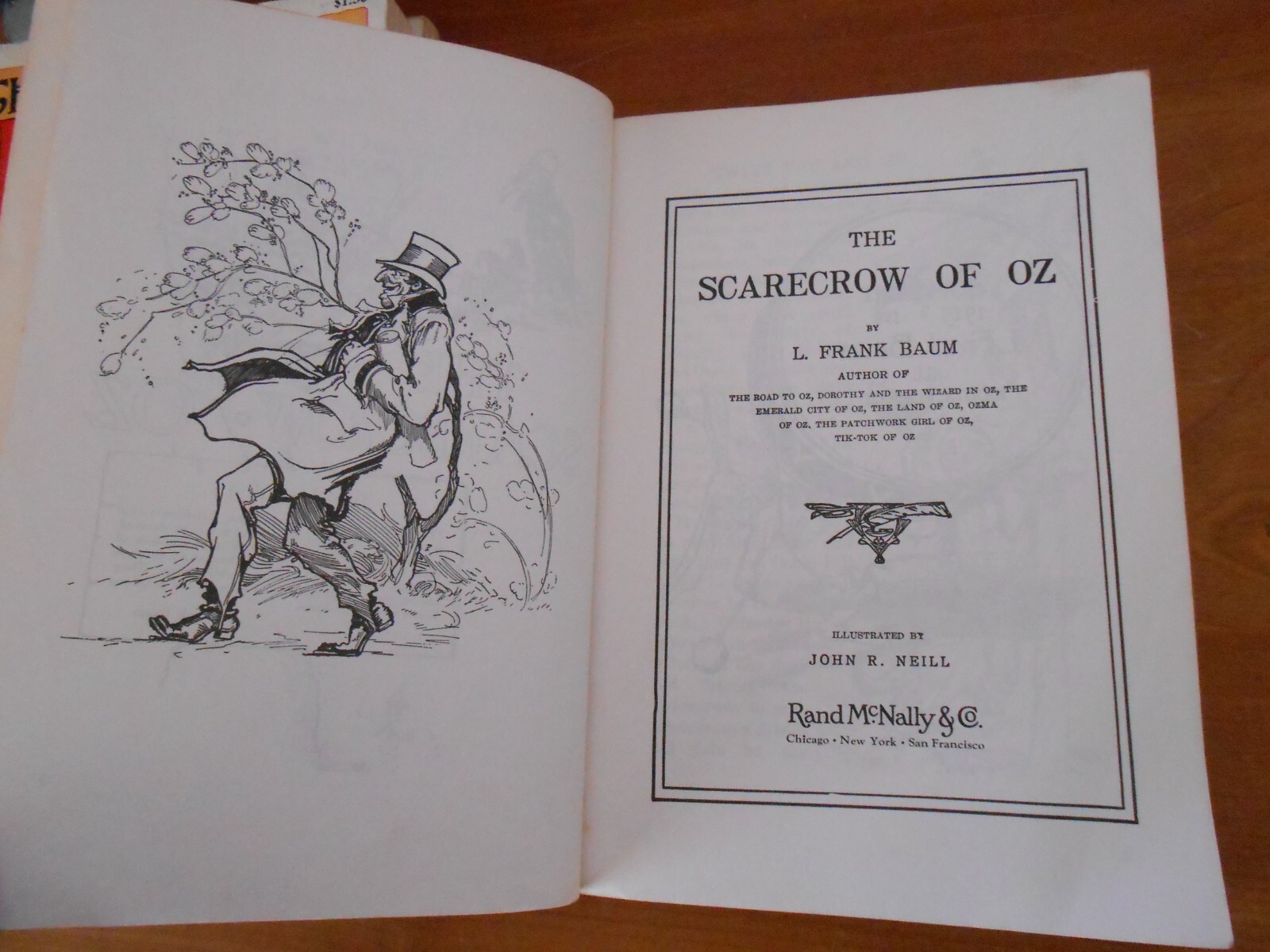 3 L. Frank Baum Oz (Road to~Patchwork Girl~Scarecrow) Rand McNally – TPB GC