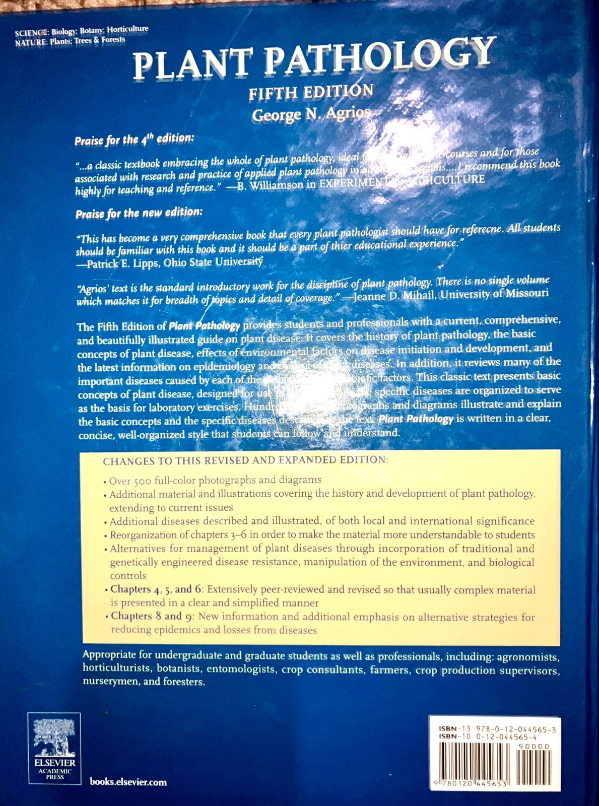 Plant Pathology by George N. Agrios – Fifth Edition