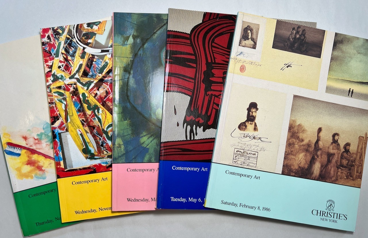 Christie’s Auction Catalogs x5 Contemporary Art 1986