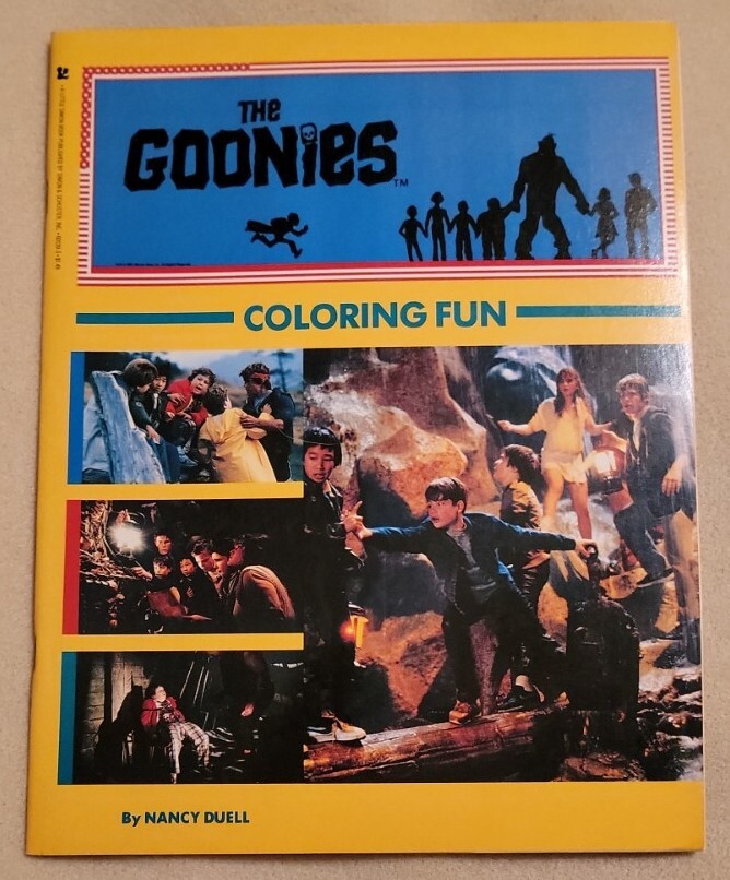 1985 THE GOONIES COLORING FUN Coloring Book UNUSED 1st Print Nancy Duell Vintage