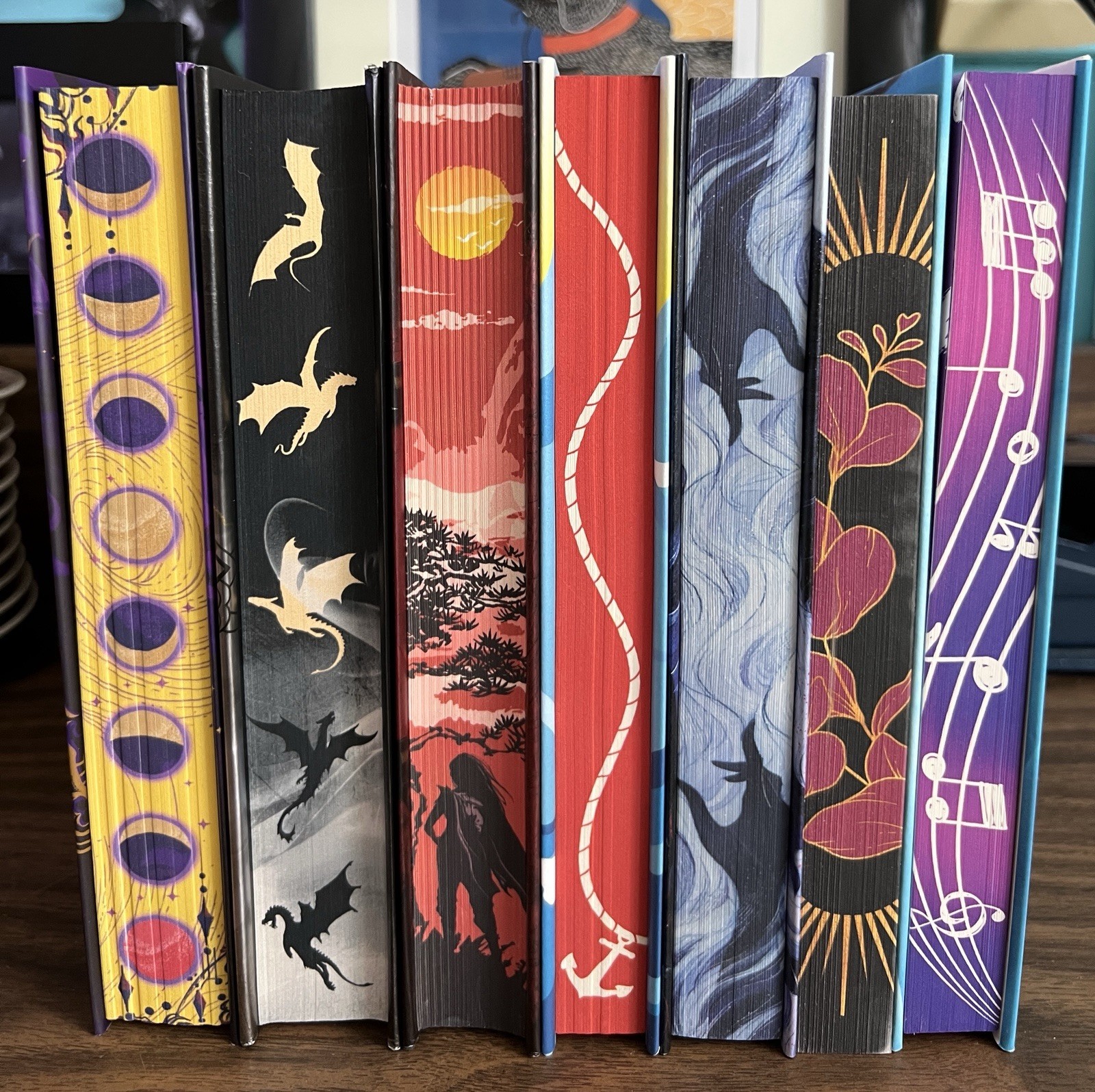 Special Edition Book Lot – Sprayed Edges Lot of 7 Home Shelf Decor Staging
