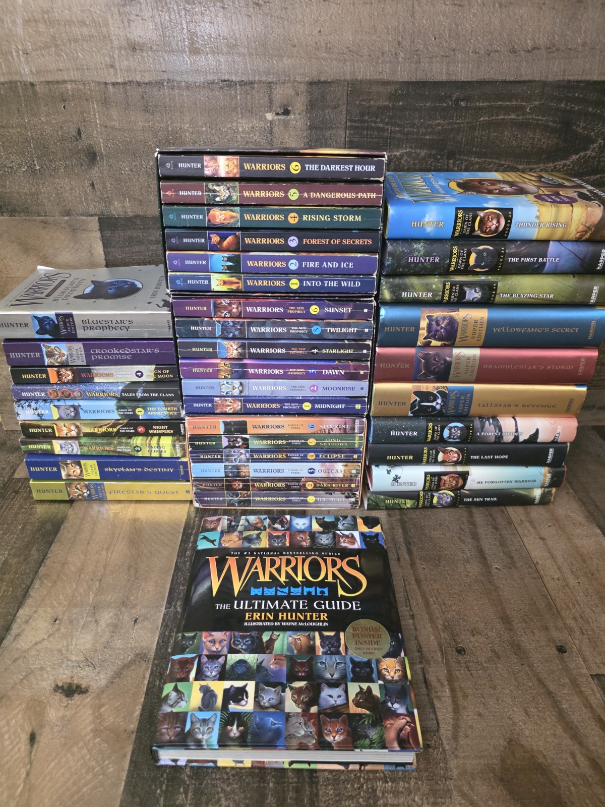 Lot 38 Erin Hunter WARRIORS books 3 Complete Sets 10 Hardbacks & 28 PBKs