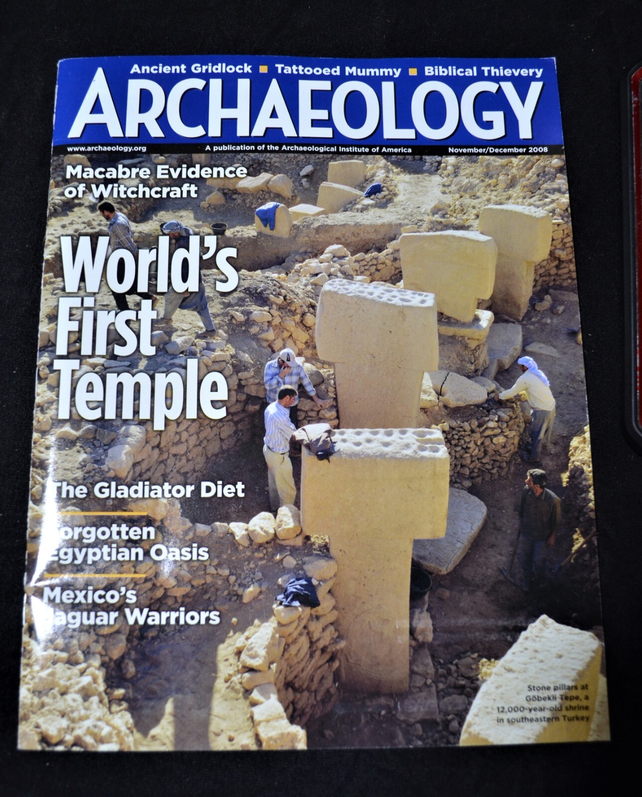 Archaeology Magazine, November / December 2008 issue, First Temple, Tattoo Mummy