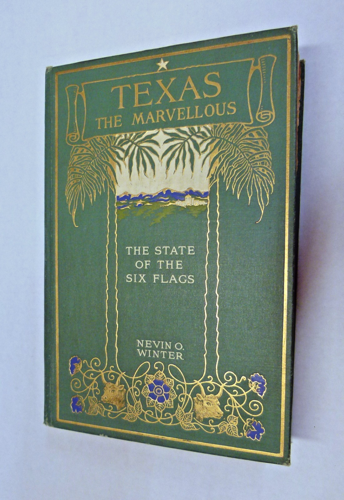 TEXAS THE MARVELLOUS The State of the Six Flags 1916 1st ed decorative cover!