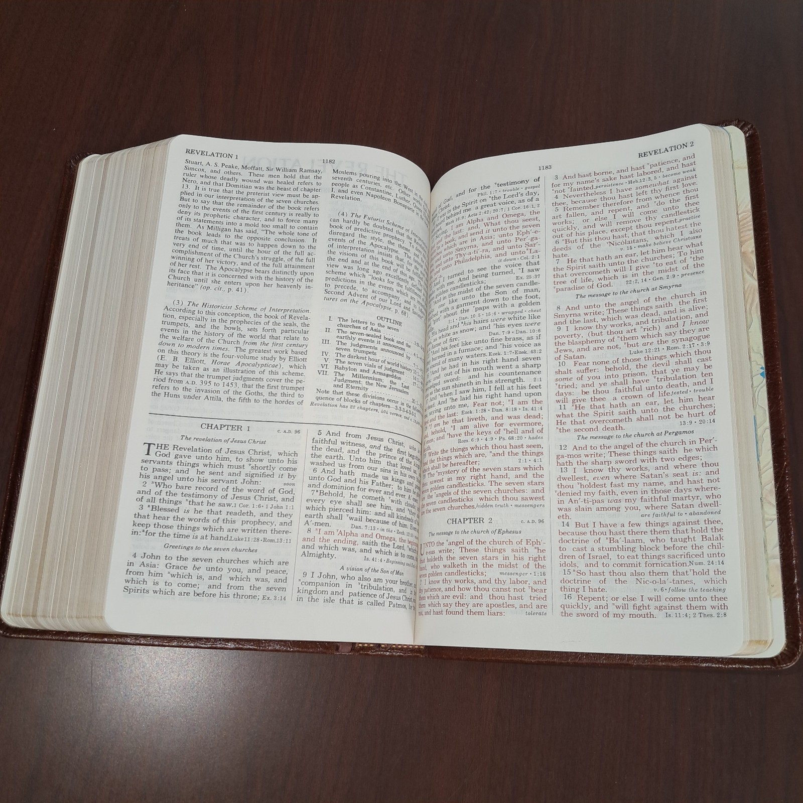 OPEN BIBLE PROPHECY EDITION HOLY BIBLE KJV GENUINE LEATHER GODS NEWS BEHIND NEWS