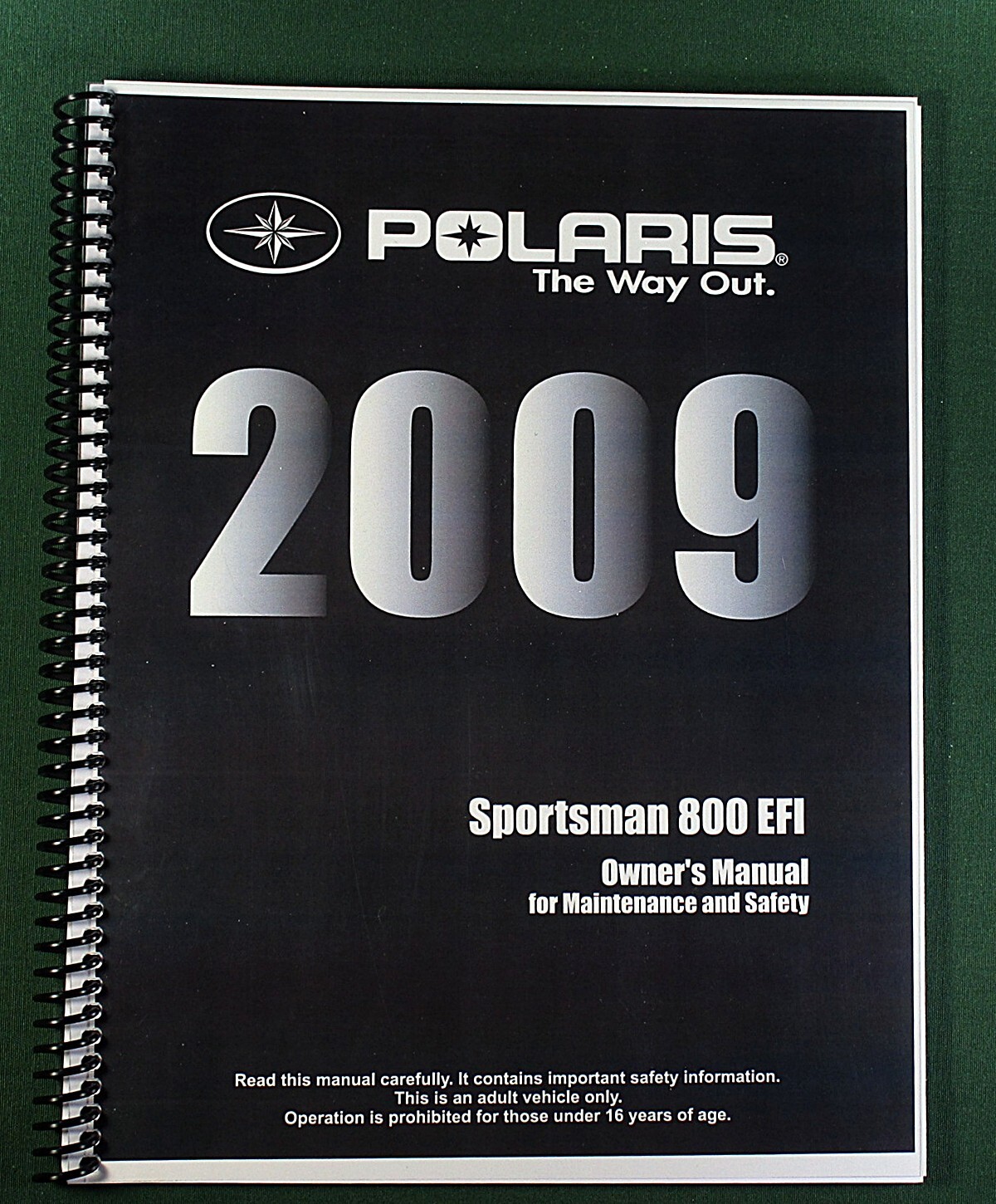 2009 Polaris Sportsman 800 EFI ATV Owner’s Manual: 136 Pages & Clear Covers!