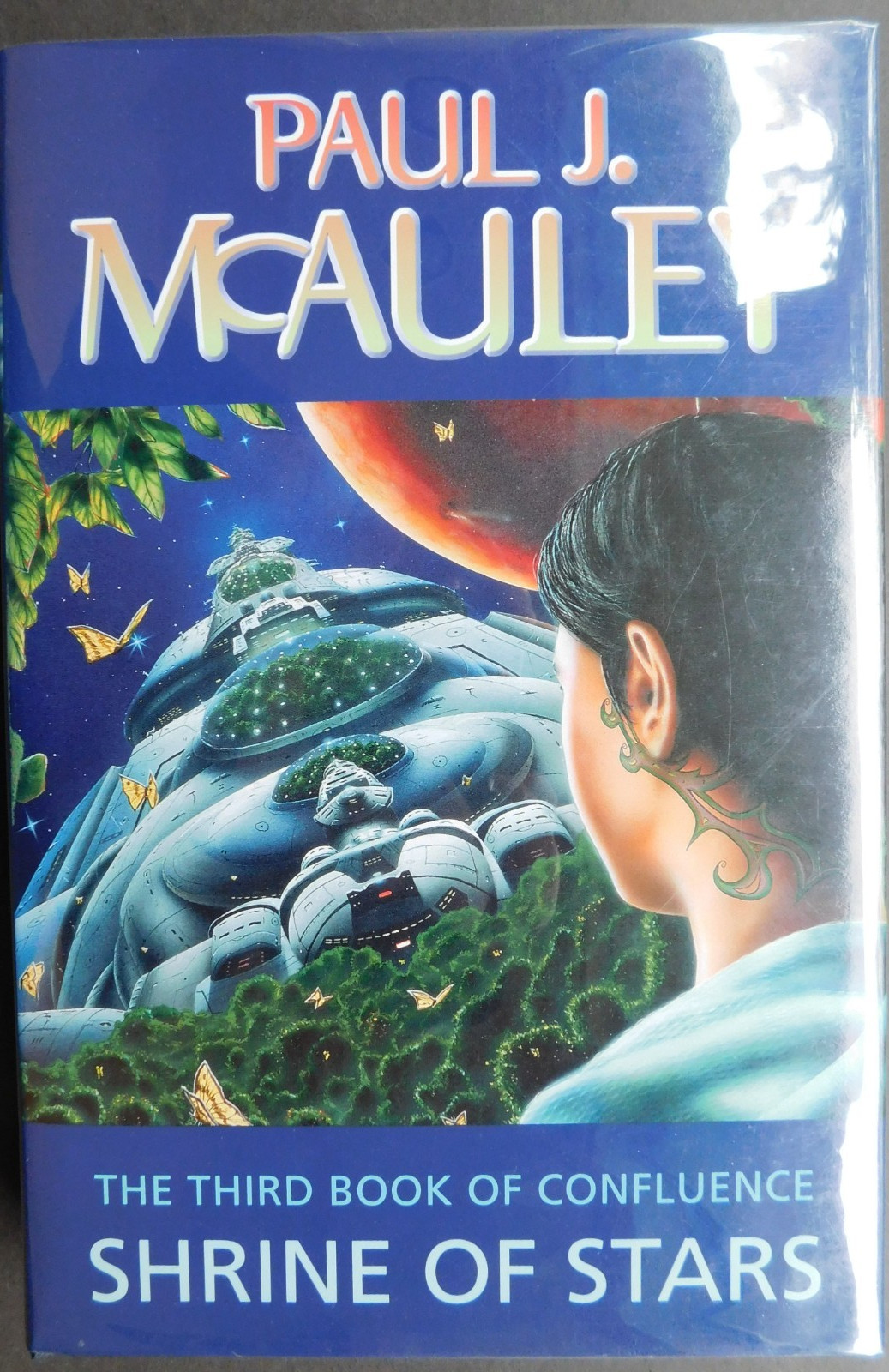 *SIGNED* 1st ed PAUL McAULEY 1999 SHRINE OF STARS 313 pages Hardcover PRISTINE