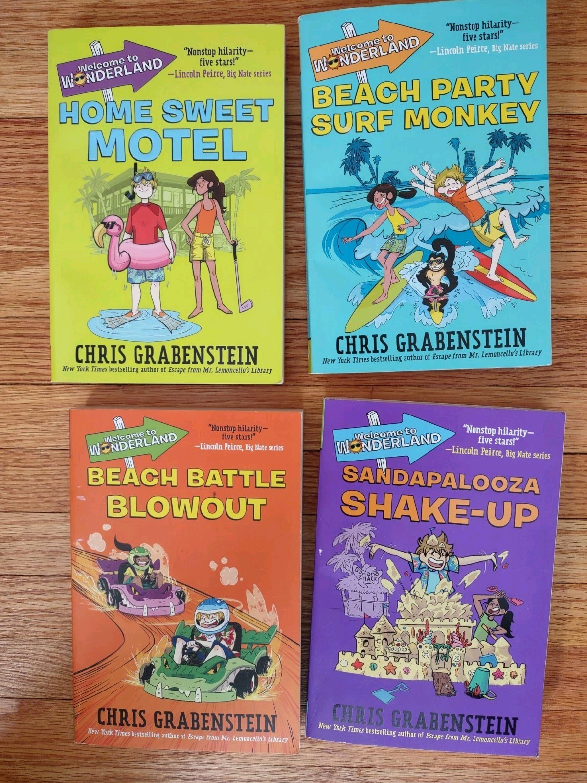 Lot WELCOME TO WONDERLAND 1-4 Chris Grabenstein Complete Set PB VGC