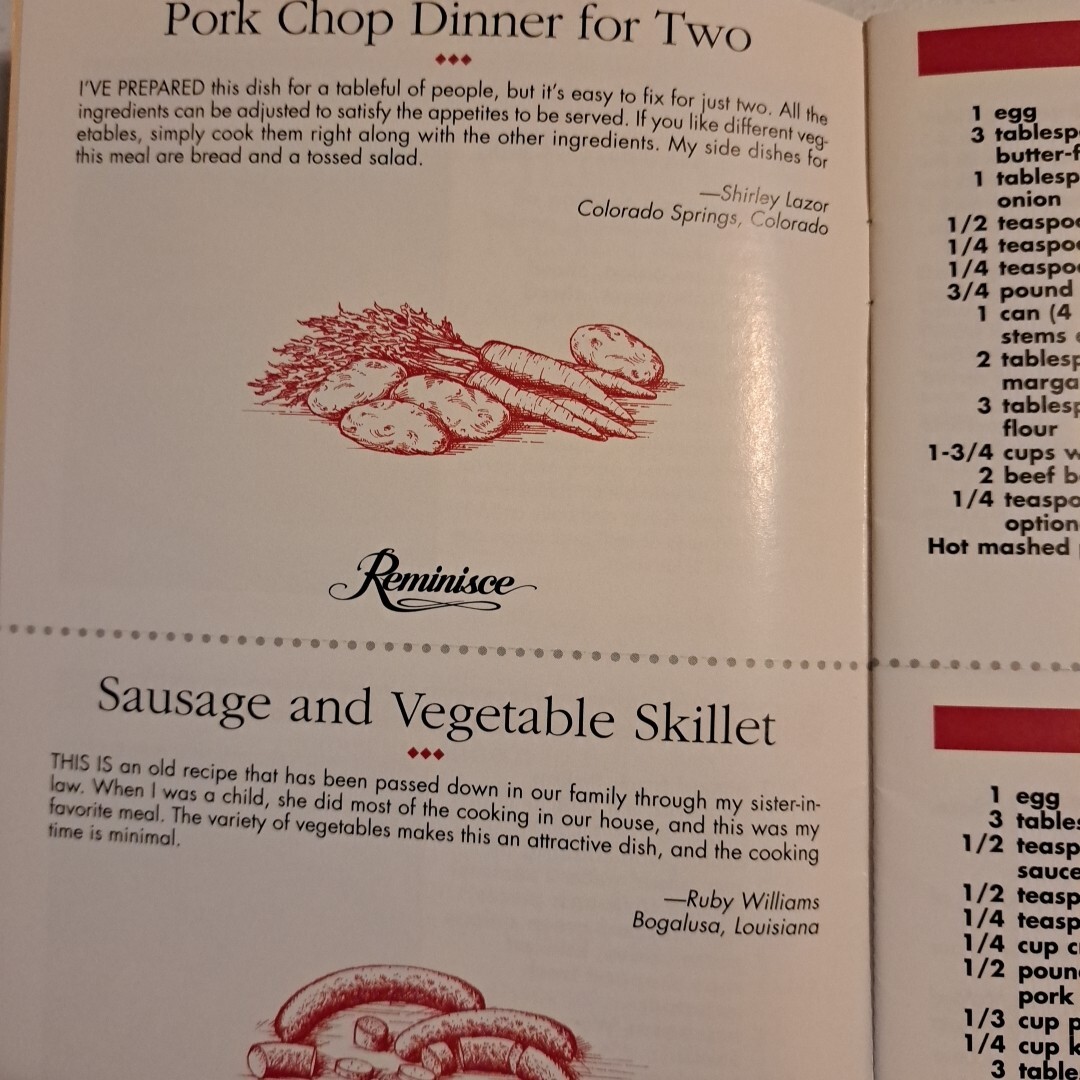 Cooking For Two Empty Nester 1997 Recipes Cook Book Reiman Publications