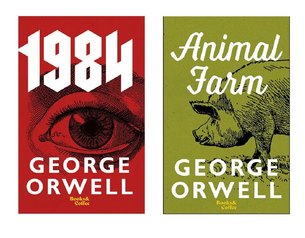1984 & Animal Farm (Set of 2 Books) by George Orwell -NEW .
