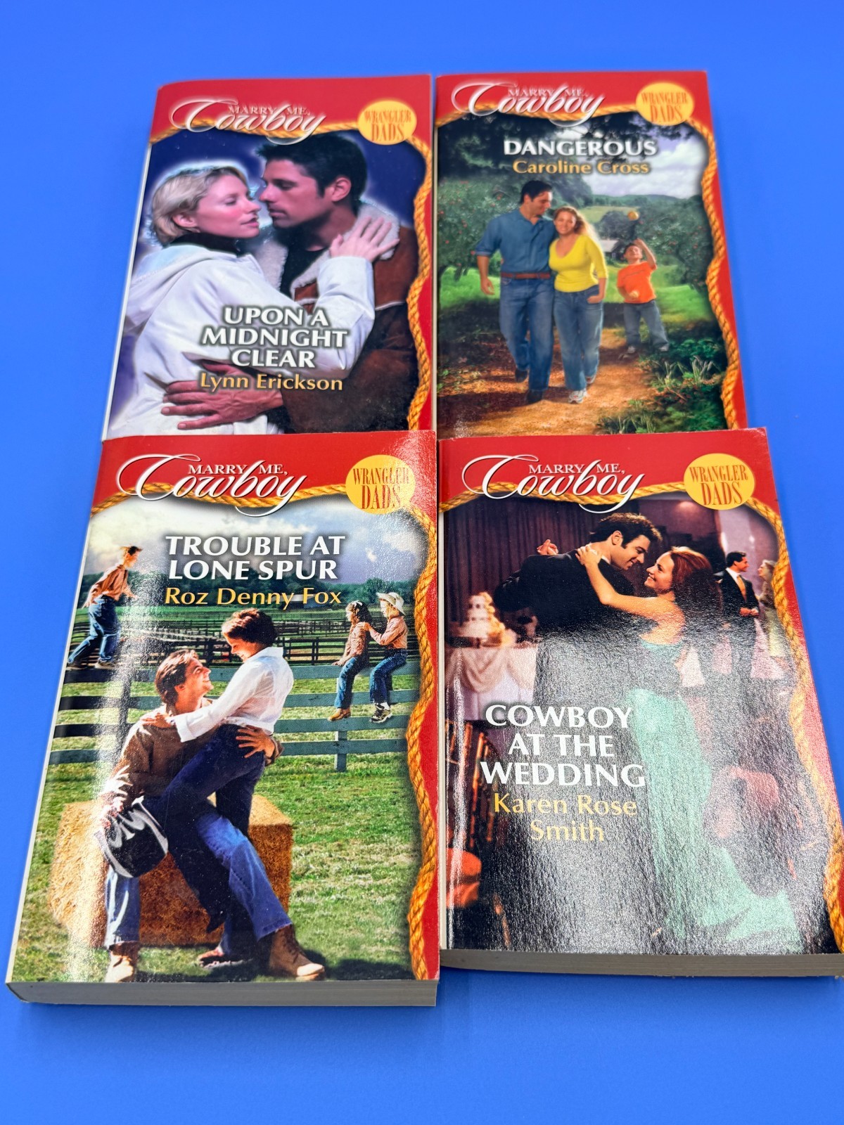 Lot of 4 Silhouette Marry Me Cowboy: Wrangler Dads Romance Novels