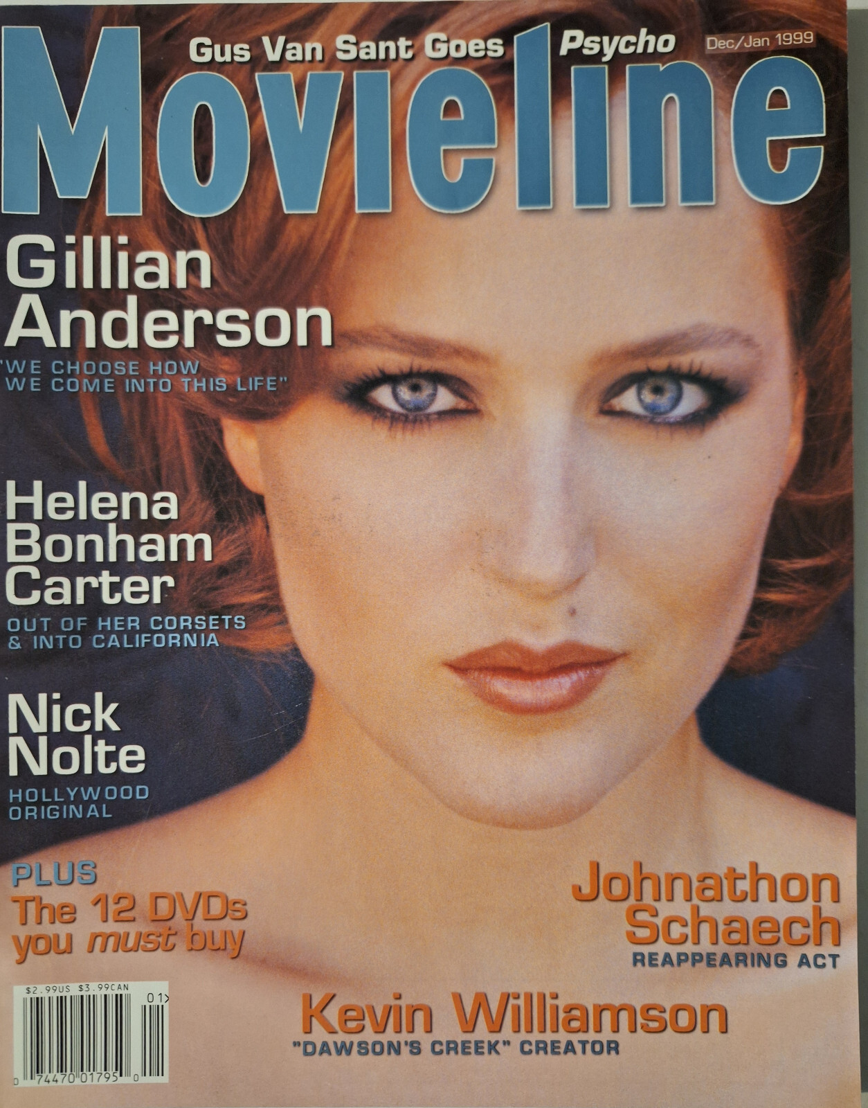 Movieline Magazine (Dec/Jan 1999) GIllian Anderson/Nick Nolte/Helena Bonham Cart