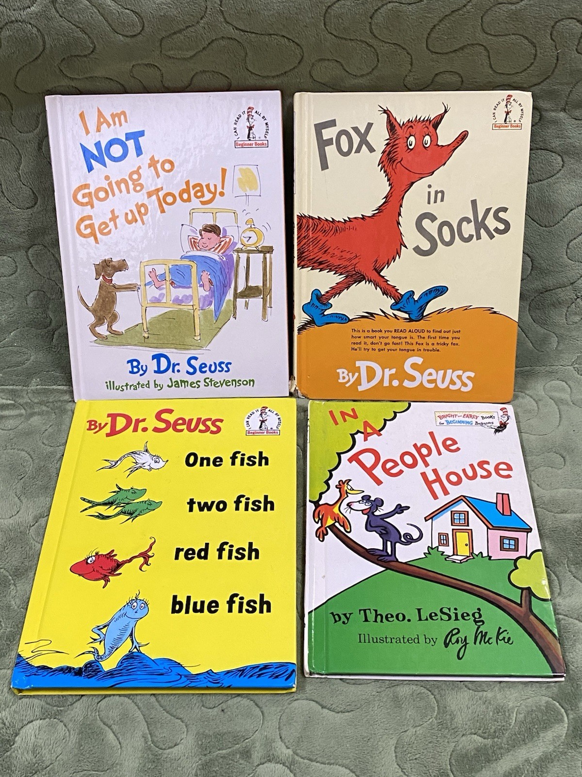 Vintage Dr. Seuss Beginner Books Various Titles Bright & Early Book HC Lot Of 4
