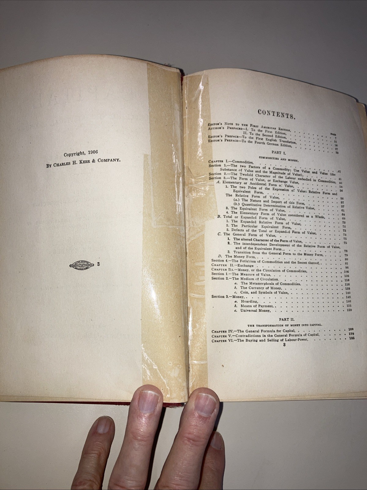 Capital A Critique of Political Economy HC Karl Marx 1932 Charles Kerr Co VNTG