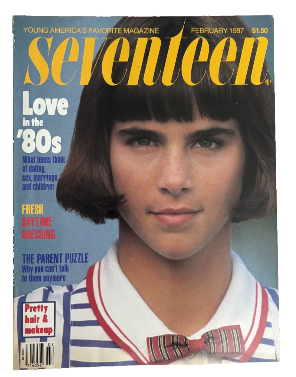 Vtg Seventeen Magazine Feb 1987 Jodi Picoult Fiction 80s Fashion Movies Music