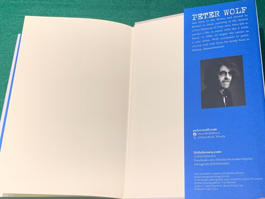 Waiting on the Moon by Peter Wolf SIGNED 1st/1st HC DJ 2025 Memoir J Geils COA